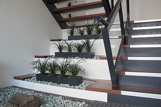 Plantscape on stairs